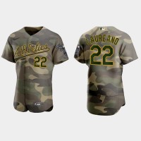 Oakland Oakland Athletics #22 Ramon Laureano Men's Nike 2021 Armed Forces Day Authentic MLB Jersey -Camo