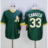 Mitchell And Ness Oakland Athletics #33 Jose Canseco Green Throwback Stitched MLB Jersey