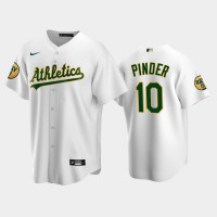 Oakland Oakland Athletics #10 Chad Pinder Men's Nike 2022 Ray Patch Authentic Home White Jersey