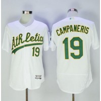 Oakland Athletics #19 Bert Campaneris White Flexbase Authentic Collection Stitched MLB Jersey