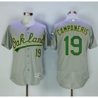 Oakland Athletics #19 Bert Campaneris Grey Flexbase Authentic Collection Stitched MLB Jersey