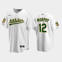 Oakland Oakland Athletics #12 Sean Murphy Men's Nike 2022 Ray Patch Authentic Home White Jersey