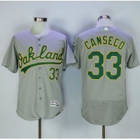 Oakland Athletics #33 Jose Canseco Grey Flexbase Authentic Collection Stitched MLB Jersey