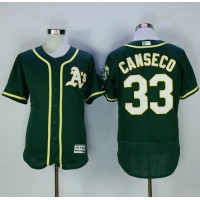 Oakland Athletics #33 Jose Canseco Green Flexbase Authentic Collection Stitched MLB Jersey