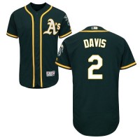 Oakland Athletics #2 Khris Davis Green Flexbase Authentic Collection Stitched MLB Jersey
