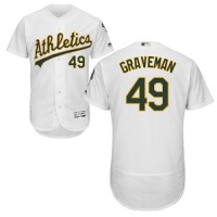 Oakland Athletics #49 Kendall Graveman White Flexbase Authentic Collection Stitched MLB Jersey