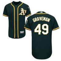 Oakland Athletics #49 Kendall Graveman Green Flexbase Authentic Collection Stitched MLB Jersey