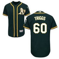 Oakland Athletics #60 Andrew Triggs Green Flexbase Authentic Collection Stitched MLB Jersey