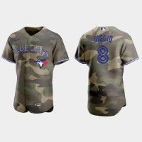 Toronto Toronto Blue Jays #8 Cavan Biggio Men's Nike 2021 Armed Forces Day Authentic MLB Jersey -Camo