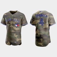 Toronto Toronto Blue Jays #4 George Springer Men's Nike 2021 Armed Forces Day Authentic MLB Jersey -Camo