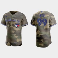 Toronto Toronto Blue Jays #99 Hyun Jin Ryu Men's Nike 2021 Armed Forces Day Authentic MLB Jersey -Camo
