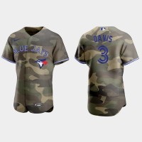 Toronto Toronto Blue Jays #3 Jonathan Davis Men's Nike 2021 Armed Forces Day Authentic MLB Jersey -Camo