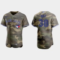 Toronto Toronto Blue Jays #38 Robbie Ray Men's Nike 2021 Armed Forces Day Authentic MLB Jersey -Camo