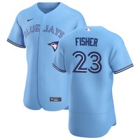 Toronto Toronto Blue Jays #23 Derek Fisher Men's Nike Light Blue Alternate 2020 Authentic Player MLB Jersey