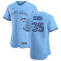 Toronto Toronto Blue Jays #35 T.J. Zeuch Men's Nike Light Blue Alternate 2020 Authentic Player MLB Jersey