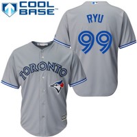 Toronto Blue Jays #99 Hyun-Jin Ryu Grey New Cool Base Stitched MLB Jersey
