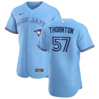 Toronto Toronto Blue Jays #57 Trent Thornton Men's Nike Light Blue Alternate 2020 Authentic Player MLB Jersey