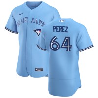 Toronto Toronto Blue Jays #64 Hector Perez Men's Nike Light Blue Alternate 2020 Authentic Player MLB Jersey