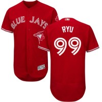 Toronto Blue Jays #99 Hyun-Jin Ryu Red Flexbase Authentic Collection Canada Day Stitched MLB Jersey