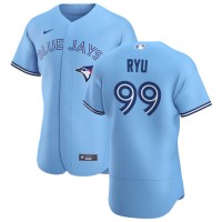 Toronto Toronto Blue Jays #99 Hyun Jin Ryu Men's Nike Light Blue Alternate 2020 Authentic Player MLB Jersey