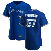 Toronto Toronto Blue Jays #57 Trent Thornton Men's Nike Royal Alternate 2020 Authentic Player MLB Jersey
