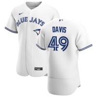 Toronto Toronto Blue Jays #49 Jonathan Davis Men's Nike White Home 2020 Authentic Player MLB Jersey