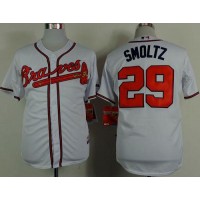 Atlanta Braves #29 John Smoltz White Cool Base Stitched MLB Jersey