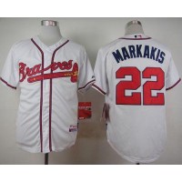 Atlanta Braves #22 Nick Markakis White Cool Base Stitched MLB Jersey