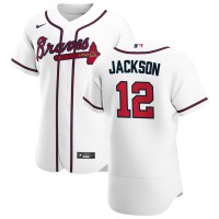 Atlanta Atlanta Braves #12 Alex Jackson Men's Nike White Home 2020 Authentic Player MLB Jersey
