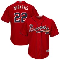 Atlanta Braves #22 Nick Markakis Red Cool Base Stitched MLB Jersey