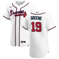 Atlanta Atlanta Braves #19 Shane Greene Men's Nike White Home 2020 Authentic Player MLB Jersey
