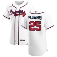 Atlanta Atlanta Braves #25 Tyler Flowers Men's Nike White Home 2020 Authentic Player MLB Jersey