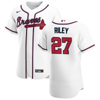 Atlanta Atlanta Braves #27 Austin Riley Men's Nike White Home 2020 Authentic Player MLB Jersey