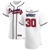 Atlanta Atlanta Braves #30 Kyle Wright Men's Nike White Home 2020 Authentic Player MLB Jersey