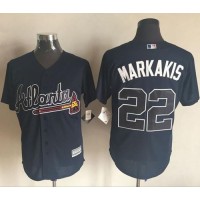 Atlanta Braves #22 Nick Markakis Blue New Cool Base Stitched MLB Jersey