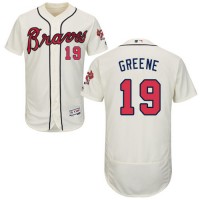 Atlanta Braves #19 Shane Greene Cream Flexbase Authentic Collection Stitched MLB Jersey
