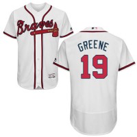 Atlanta Braves #19 Shane Greene White Flexbase Authentic Collection Stitched MLB Jersey