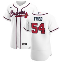 Atlanta Atlanta Braves #54 Max Fried Men's Nike White Home 2020 Authentic Player MLB Jersey