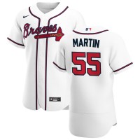 Atlanta Atlanta Braves #55 Chris Martin Men's Nike White Home 2020 Authentic Player MLB Jersey