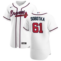 Atlanta Atlanta Braves #61 Chad Sobotka Men's Nike White Home 2020 Authentic Player MLB Jersey