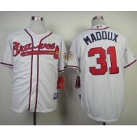 Atlanta Braves #31 Greg Maddux White Cool Base Stitched MLB Jersey