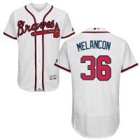 Atlanta Braves #36 Mark Melancon White Flexbase Authentic Collection Stitched MLB Jersey