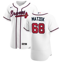 Atlanta Atlanta Braves #68 Tyler Matzek Men's Nike White Home 2020 Authentic Player MLB Jersey