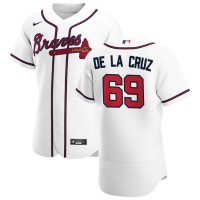 Atlanta Atlanta Braves #69 Jasseel De La Cruz Men's Nike White Home 2020 Authentic Player MLB Jersey