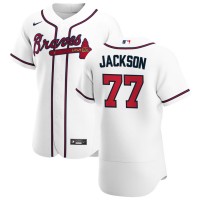 Atlanta Atlanta Braves #77 Luke Jackson Men's Nike White Home 2020 Authentic Player MLB Jersey