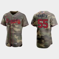 Atlanta Atlanta Braves #55 Chris Martin Men's Nike 2021 Armed Forces Day Authentic MLB Jersey -Camo
