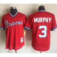 Mitchell And Ness 1980 Atlanta Braves #3 Dale Murphy Red Stitched MLB Jersey