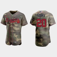 Atlanta Atlanta Braves #20 Marcell Ozuna Men's Nike 2021 Armed Forces Day Authentic MLB Jersey -Camo