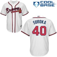 Atlanta Braves #40 Mike Soroka White New Cool Base Stitched MLB Jersey