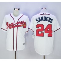 Atlanta Braves #24 Deion Sanders White New Cool Base Stitched MLB Jersey